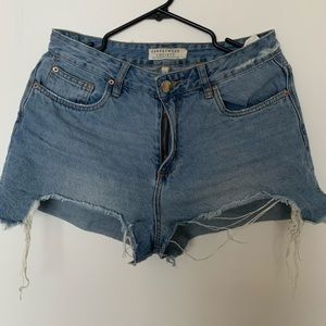 Blue Wash Denim Shorts